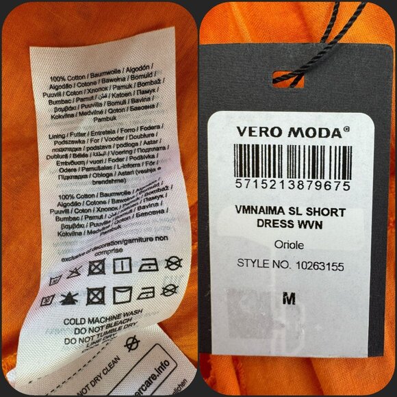 Vero Moda Naima Oriole Women's Back Lace Mini Dress Size M - Picture 12 of 12